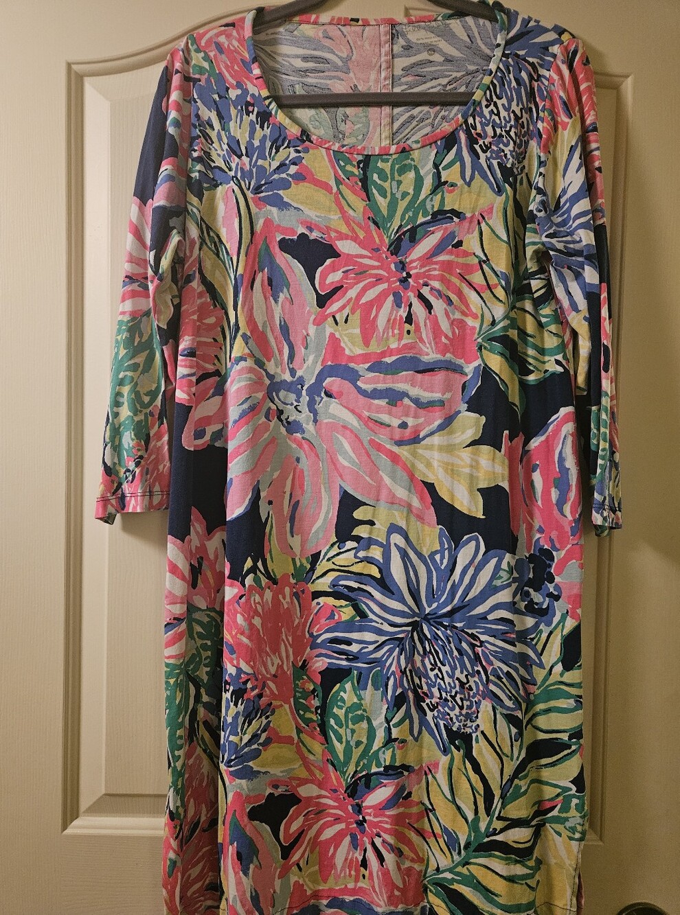 Lilly Pulitzer Blue, Pink, Green Floral Shift Dress